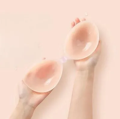 Immagine prodotto di Reggiseno in silicone - Spessore 1x - Coppa D - Cuscinetti adesivi rimovibili - Cuscinetti push-up in silicone per aumentare il seno - Per costumi da bagno e bikini - Imbottitura confortevole - Invisibile e lavabile - Donna