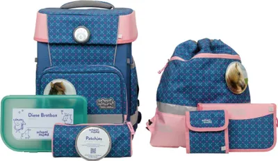 Produktbild von School-Mood Champion Schulranzen-Set 7-teilig Mila blau