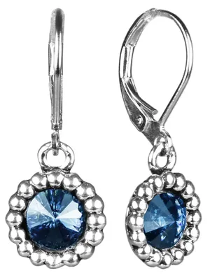 Produktbild von Damen Ohrringe Aurelia mit Kristallen von Swarovski® Farbe: Ozeanblau