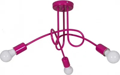 Produktbild von Light-Home Edison Deckenbeleuchtung Lampen Deckenlampen - Deckenlampe Industrial für Wohnzimmer Schlafzimmer und Esszimmer aus Metall  - Pendelleuchte 3-Flammig - Violett
