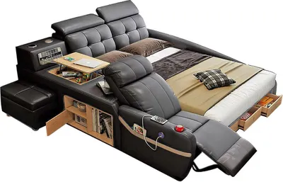 Produktbild von Multifunktion Deluxe Betten Massage Funktion Bett Hotel Polster Led usb Radio