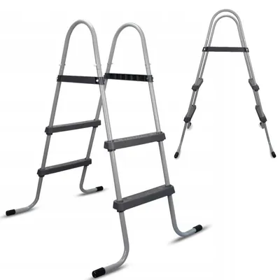 Zdjęcie produktu dla Drabinka Metalowa Do Basenu Basenowa O Wysokości Do 84Cm Dwustronna