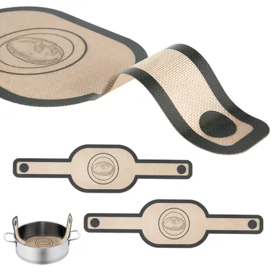 Brotschlinge für Dutch Oven, 2er-Set, 21x56 cm, Silikon, antihaft, oval