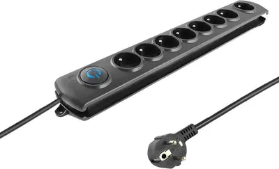 Obrázek produktu pro Qoltec 50113, 8 AC zásuvky / AC zásuvek, Typ E, 230 V, 50 Hz, 16 A, 3680 W