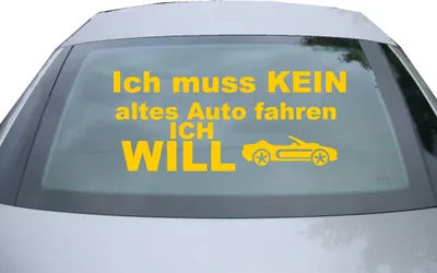 Produktbild von Indigos UG - Aufkleber Heckscheibe & Motorklappe DE7043 - gold - 600x285 mm - kein altes Auto - Auto Scheiben Fenster Heckklappe Tuning Racing JDM - Die cut