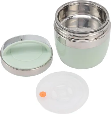 Image de 1.2L Thermal Lunch Box Bento Box Set 304 Stainless Steel for Kids Teens Adults Insulated Lunch Containers Green (boîte à lunch isotherme en acier inoxydable)