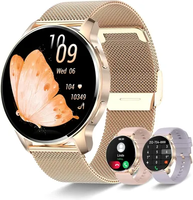 Produktbild von Smartwatch Damen Herren 1.32 Zoll Fitnessuhr Telefonfunktion 120+ Sportmodi Herzfrequenz SpO2 Schlafmonitor Menstruationszyklus IP67 wasserdicht