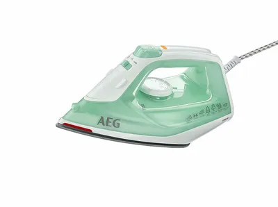 Produktbild von AEG EasyLine DB 1720, Trocken- & Dampfbügeleisen, Edelstahl-Bügelsohle, 1,95 m, 80 g/min, Aqua-Farbe, Weiß, 0,25 l