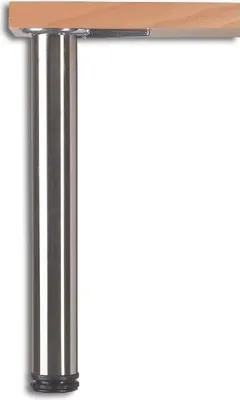 Produktbild von Tischfuß zylindrisch Tischbein ø 60mm Möbelbein L 470mm Stahl verchromt