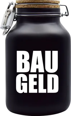 Produktbild von Spardose Geld Geschenk Ideen Bau Geld Schwarz Größe XXL 3 Liter