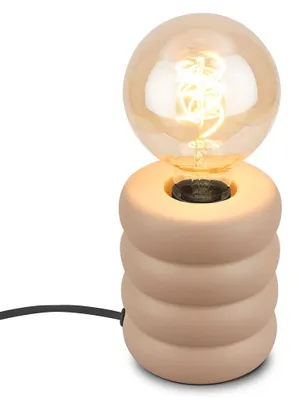 Produktbild von Briloner Tischleuchte Keramikfuß Ø10,5x12,5 cm E27 Fassung max. 25W Kabelschalter Macchiato - Tischlampe Wohnzimmer Schlafzimmer Büro