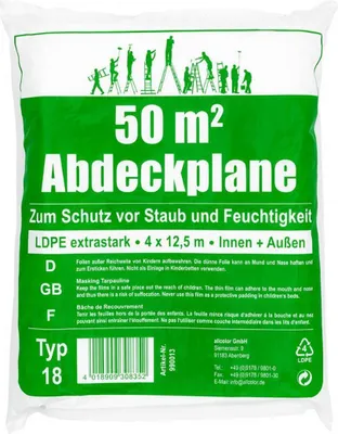 Obrázek produktu pro Malířská plachta LDPE 4 x 12,5 m typ 18