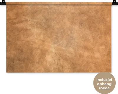 Produktbild von MuchoWow® Wandteppich Wandbehang Leder - Strukturiert - Lederoptik - Braun 60x40 cm Tapisserie Dekoration Wandtuch - Wanddekorationen