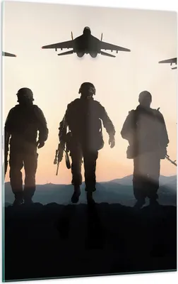 Produktbild von Bilder auf glas - Einteilig - Armee Militaria - 50x70cm - Glasbilder - Wandbilder - Bilder - zum Aufhängen bereit - Wanddekoration aus Glas - Glas Bilder - Wandbild auf Glas - GPA50x70-3436