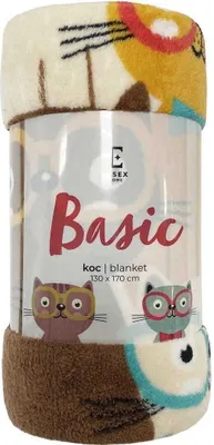 Obrázok produktu pre Koc Basic 130x170 cm Bawełna Koty