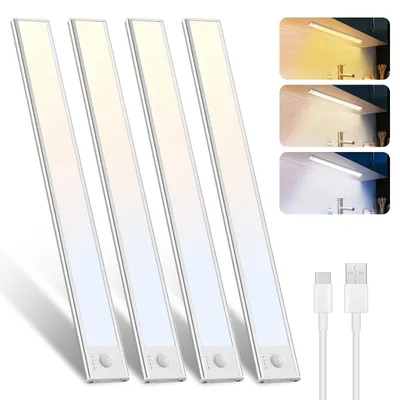 LED-Unterbauleuchte 30 cm, dimmbar, mit Bewegungsmelder, 4 Stück
