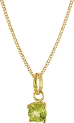 trendor 68522 Gold-Anhänger mit Peridot Gold 333/8K an vergoldeter Silberkette 1