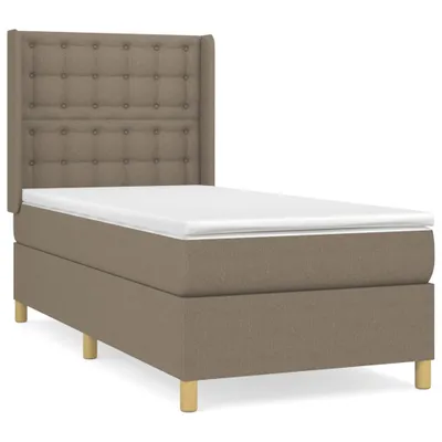 Produktbild von Boxspringbett mit Matratze Taupe 80x200 cm Stoff