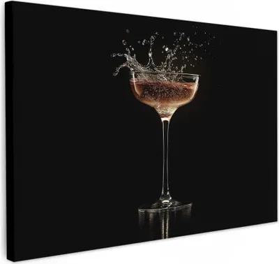 Produktbild von Wanddeko 120x80 cm - Getränk - Cocktail - Spritzer, Leinwand bilder, Wanddeko Wohnzimmer