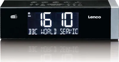 Produktbild von Lenco CR-640BK - Stereo FM-Radiowecker mit funkgesteuerter Uhr und AUX-Eingang - Weiß