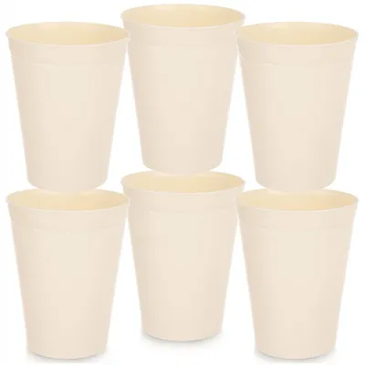 Produktbild von Orion Set 6 Plastikbecher 300ml Cremefarben Mikrowellengeeignet