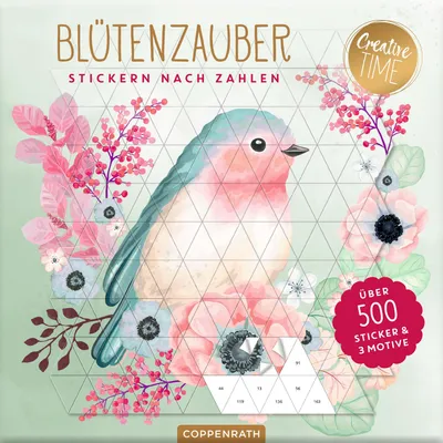 Produktbild von Stickern nach Zahlen Blüten-Zauber