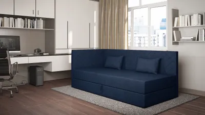 Obrázek produktu pro Válenda s úložným prostorem 90x200 ALAMO 4 - tmavě modrá