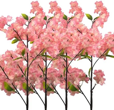 Set aus 4 künstlichen Kirschblüten, dekorative Blumen für Haus, Garten, Hochzeiten und Feste, perfekt für jeden Anlass
