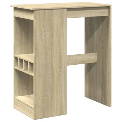Image de Table de bar avec étagères chêne sonoma bois d'ingénierie