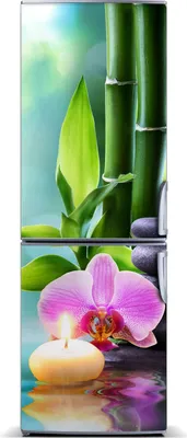 Produktbild von Tulup Kühlschrankdekoration - Magnetmatte - 70 cm x 190 cm - Magnet auf dem Kühlschrank - Orchidee Und Bambus