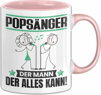 Produktbild von Popsänger Tasse Geschenk für Popsänger Der Mann Der Alles Kann Geschenkidee zum Geburtstag (Rosa)