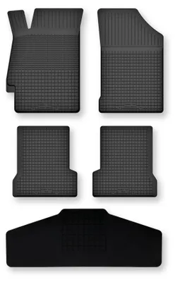 Productafbeelding van Rubberen automatten + tunnelmat voor Honda Prelude V 1996-2001 (coupé) – 5-delig, zwart, op maat – Wielganizator Semi-Universal