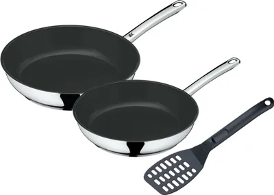 Zdjęcie produktu dla WMF Devil Bratpfannen-Set, 3-teilig, 24 cm + 28 cm + Pfannenwender 3201001278 4000530694508