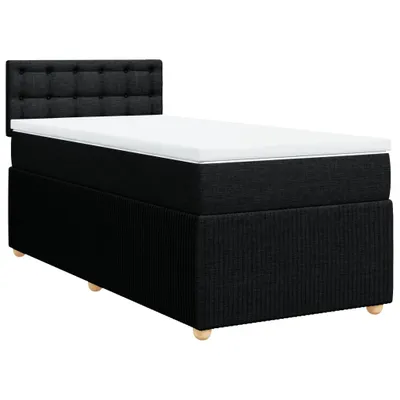 Produktbild von Boxspringbett mit Matratze Schwarz 80x200 cm Stoff