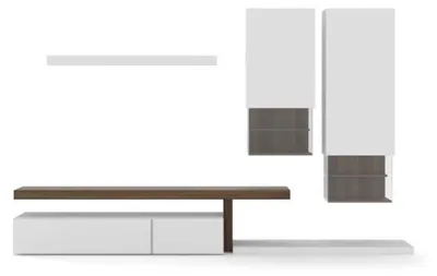 Image de Blanc Meuble-paroi Meubles modernes Étagères murales Étagère TV Sideboard