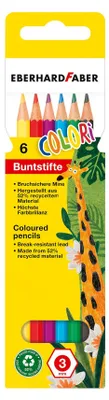 Obrázek produktu pro EBERHARD FABER 514806 EBERHARD FABER Šestihranná barevná tužka COLORI, krabička 6 ks