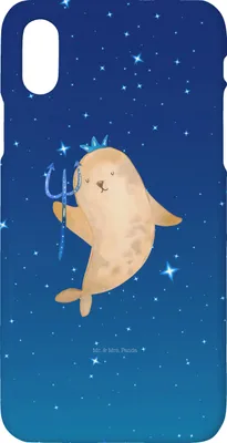 Produktbild von Mr. & Mrs. Panda Iphone 10 Handyhülle Sternzeichen Wassermann - Sternenhimmel Blau - Geschenk, Nix, Geburtstag Februar, Cover, Meermann, Handy, Januar, Meer, X, Hülle