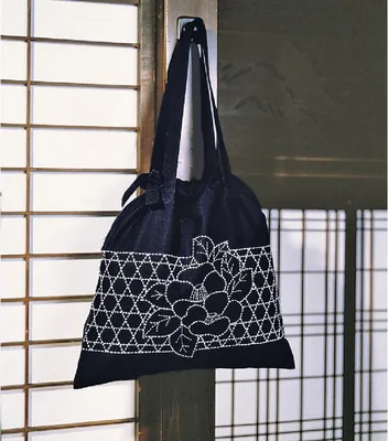 Zdjęcie produktu dla Olympus Sashiko haft "torba na ramię", tkanina drukowana, 42x42cm, oryginał z Japonii