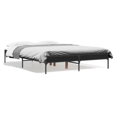 Immagine prodotto di Struttura letto nera 120x200 cm in legno e metallo