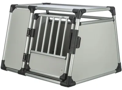 Produktbild von TRIXIE Transportbox, Aluminium - hellgrau/silber - 90 × 64 × 78 cm