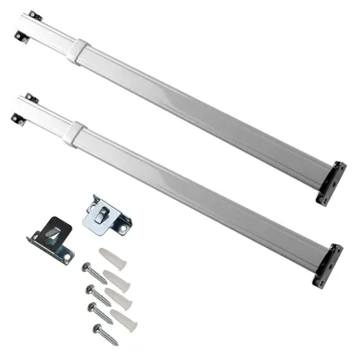 Flache Sash-Stange, 2er-Set, verstellbar 20-36 Zoll, Weiß