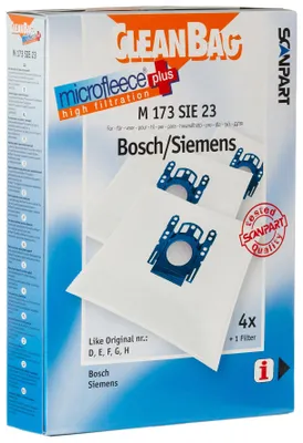 Obrázek produktu pro Cleanbag M 173 SIE 23, Bosch Siemens, 4 kusů