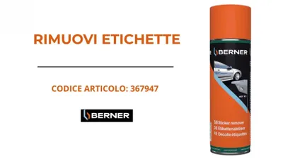 Immagine prodotto di Berner Detergente per la rimozione di adesivi NSF K3 Bomboletta spray rimuovi adesivo/colla 500 ml