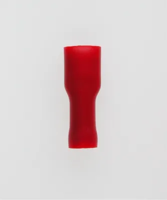 Produktbild von STEX24 Flachsteckhülsen, Steckgröße 4,8 x 0,8mm vollisoliert, mit Isolationscrimp Querschnitt 0,5mm² - 1,5mm² rot - 1