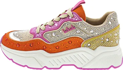 A side view of a single sneaker.