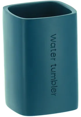Image de TENDANCE | Pot à brosse à dents - Pot de salle de bain - Pot à brosse à dents - bleu - 250 ml - en polyrésine - Porte-brosse à dents - Accessoire de salle de bain