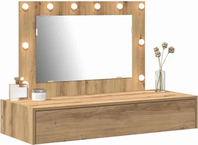 Image de vidaXL Coiffeuse avec rangement Marron 100 x 40 x 70 cm Bois composite