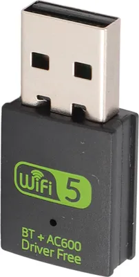 Obrázok produktu pre USB WiFi5 Bluetooth adaptér 600Mbps 2,4 5Ghz Dvojpásmový USB bezdrôtový sieťový adaptér pre notebook stolný počítač