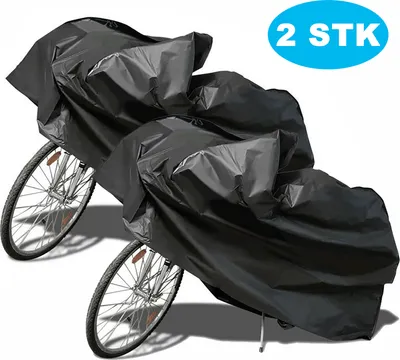 Produktbild von 2 STK Fahrradabdeckung Wasserdicht 210T Oxford-Gewebe Hochwertige Fahrradgarage Plane Wasserfest 200 x 110 x 70 cm Fahrrad schutzhülle mit Beutel