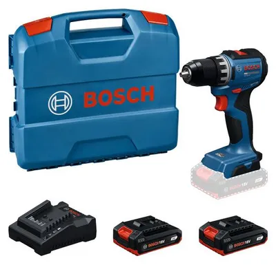 Immagine prodotto di Trapano avvitatore a batteria Bosch GSR18V-52, 2 batterie GBA 18V 2,0 Ah in valigetta a L